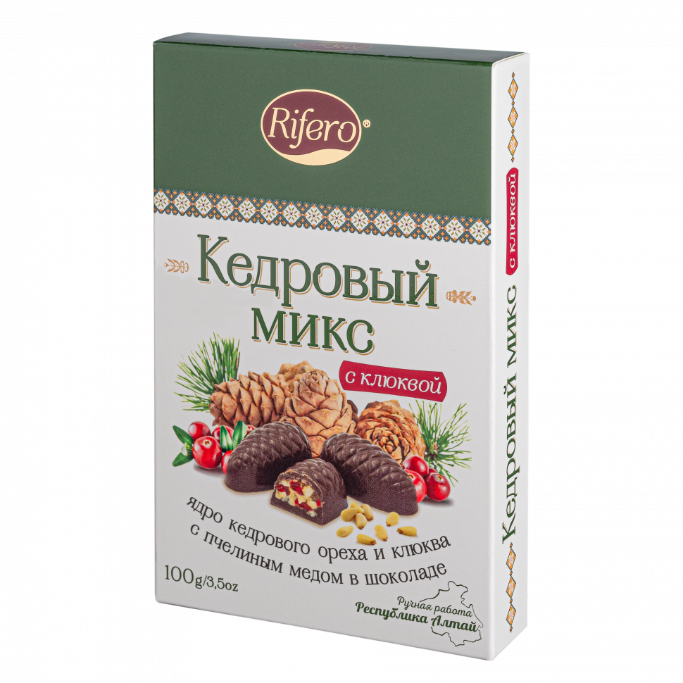  Риф и ко Конфеты "Кедровый микс КЛЮКВА" 100г     в Ачинске